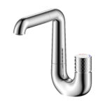 Aloni Flow Mitigeur De Lavabo - Bouton Poussoir - Bec Pivotable - Chrome