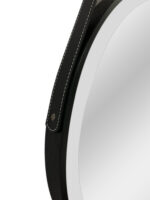 ALONI BELTIA MIROIR - AVEC ÉCLAIRAGE LED - ROND - AVEC CADRE - AVEC SANGLE EN CUIR SYNTHÉTIQUE ET CROCHET - TEMPÉRATURE DE COULEUR LED 3500-6500K - 80CM - NOIR MAT - Image 2