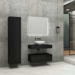 Aloni Lina Meuble Sous-Plan (80cm) - Noir Mat – Image 3