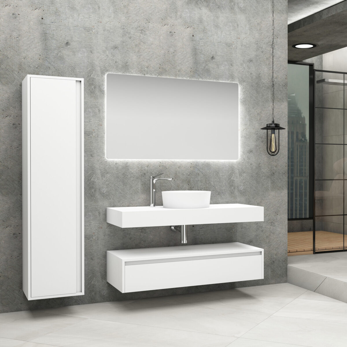 ALONI LINA MEUBLE SOUS-PLAN (120CM) - BLANC MAT - Image 2