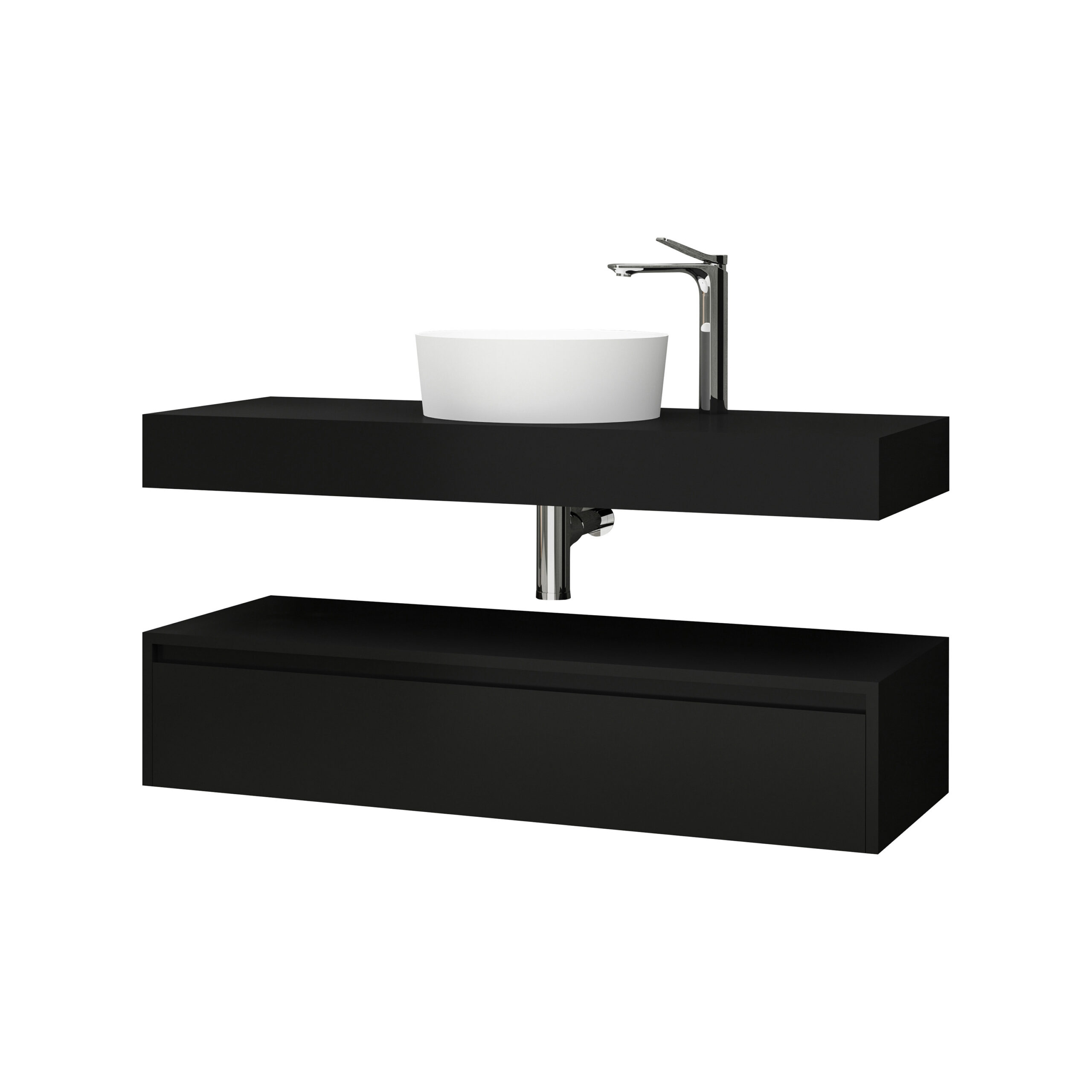 Aloni Lina Onderkast (120cm) - Mat Zwart