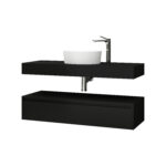 ALONI LINA MEUBLE SOUS-PLAN (120CM) - NOIR MAT