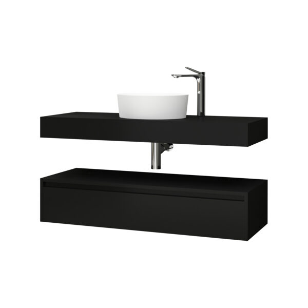 ALONI LINA MEUBLE SOUS-PLAN (120CM) - NOIR MAT