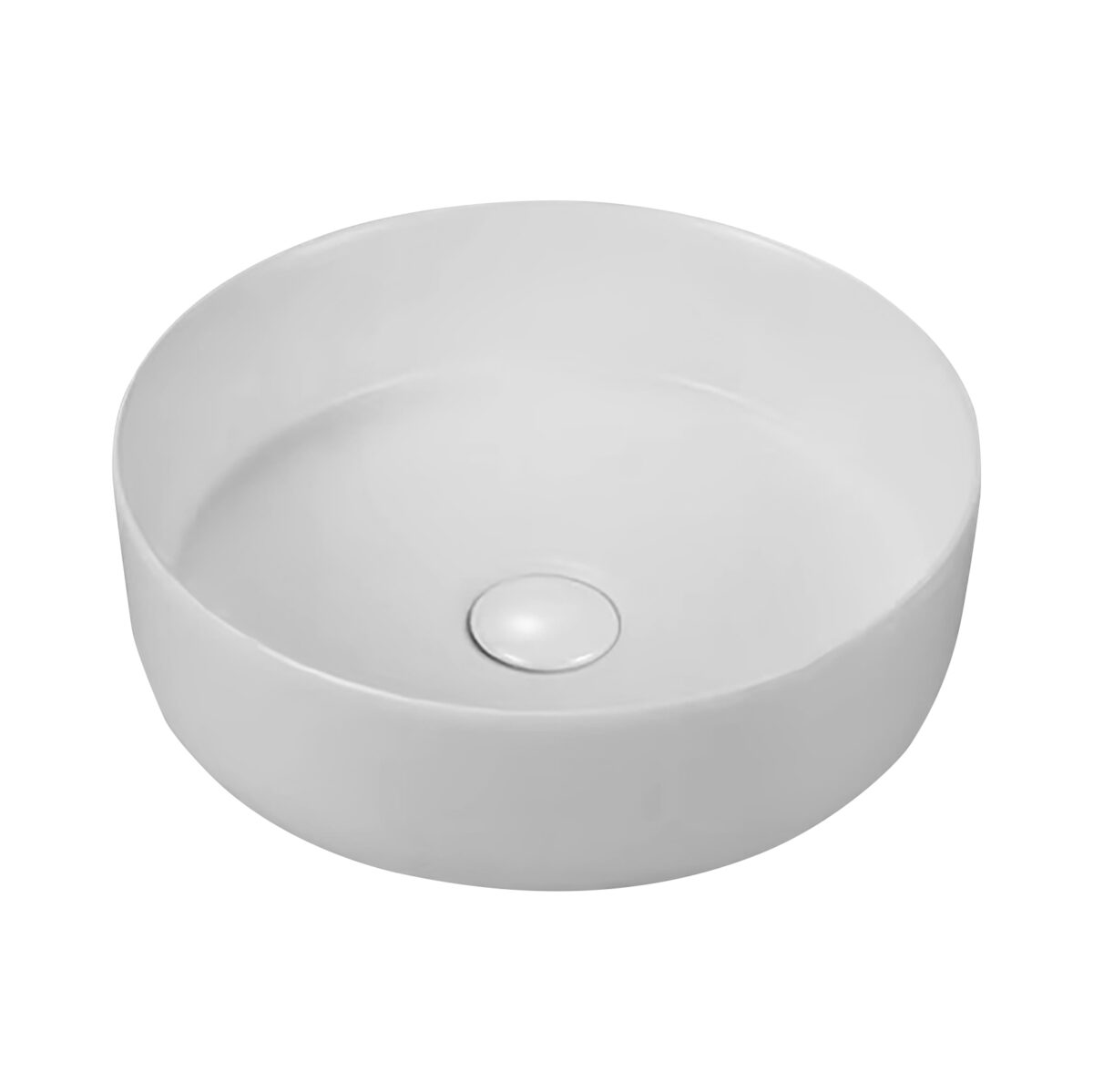 Aloni Fira Waskom - Opbouw - Zonder Overloop - Zonder Kraangat - Met Click Waste - Keramiek - 36x12,5x36 Cm - Mat Wit - Afbeelding 3