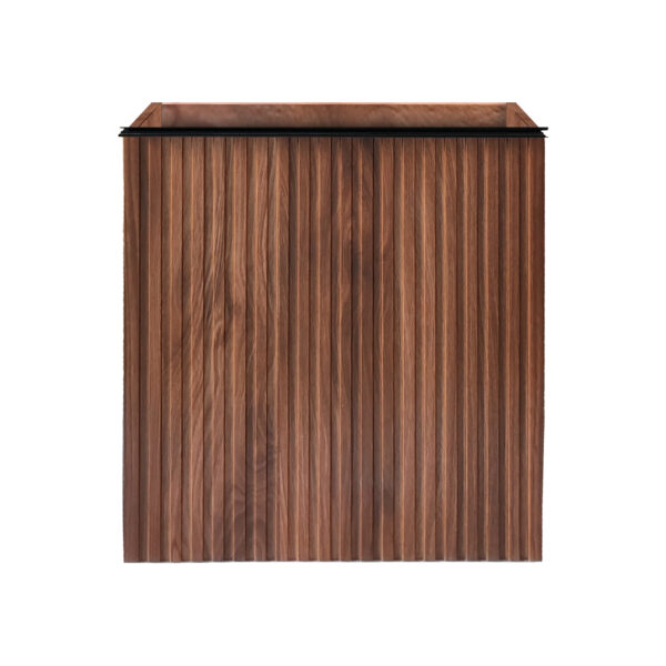 Aloni Mikaro Meuble De Toilette - 1 Porte - Droite - Avec Poignée - Soft Close - 40x50x22,3 Cm - Noyer