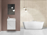 Aloni Mkado Toiletmeubelonderkast - 1 Deur - Rechts - Greeploos - Soft Close - 40x50x22,3 Cm - Marmer Wit - Afbeelding 4
