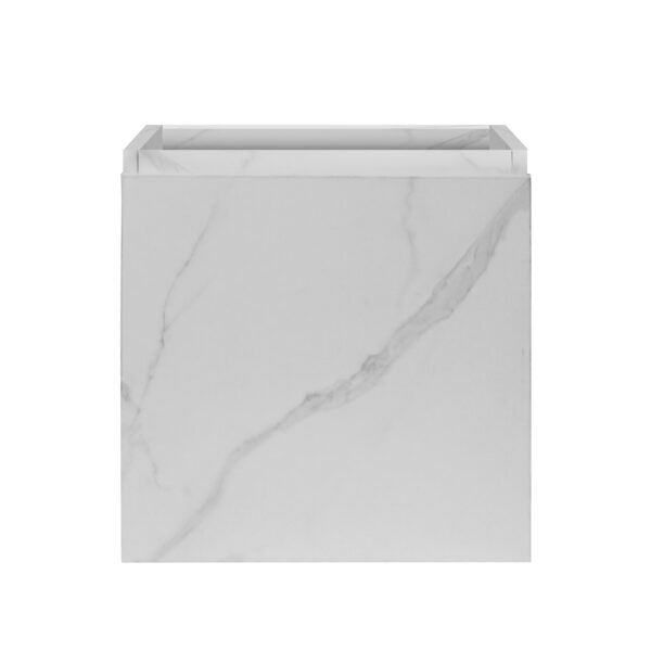 ALONI MKADO MEUBLE DE TOILETTE - 1 PORTE - DROITE - SANS POIGNÉE - SOFT CLOSE - 40X50X22,3 CM - MARBRE BLANC
