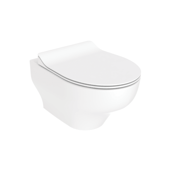CREAVIT NESS WC SUSPENDU - TORNADO FLUSH - SANS BRIDE - SANS ABATTANT WC - BLANC BRILLANT