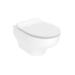 Creavit Ness Hangtoilet Met Bidet - Tornado Flush - Randloos - Zonder Zitting - Glanzend Wit