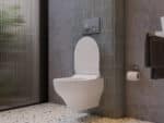 CREAVIT NESS WC SUSPENDU AVEC BIDET - TORNADO FLUSH - SANS BRIDE - SANS ABATTANT WC - BLANC BRILLANT - Image 5