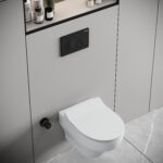 CREAVIT NESS WC SUSPENDU AVEC BIDET - TORNADO FLUSH - SANS BRIDE - SANS ABATTANT WC - BLANC BRILLANT - Image 6
