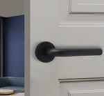 Round Door Handle With Rosette For Interior Doors |Powerful Retaining Spring, Support Cams |Black - Image 3
