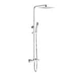 ALONI OPTIMA QUADRO SET DE DOUCHE À JETS DE PLUIE – THERMOSTATIQUE – MONTAGE APPARENT – BELGAQUA – CHROME