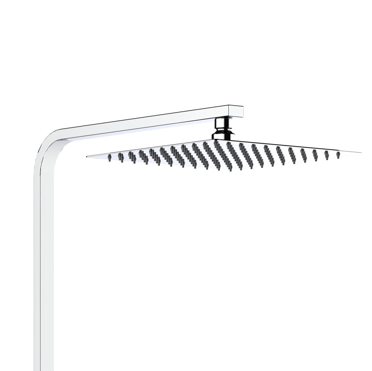 Aloni Optima Quadro Set De Douche À Jets De Pluie – Thermostatique – Montage Apparent – Belgaqua – Chrome - Afbeelding 4
