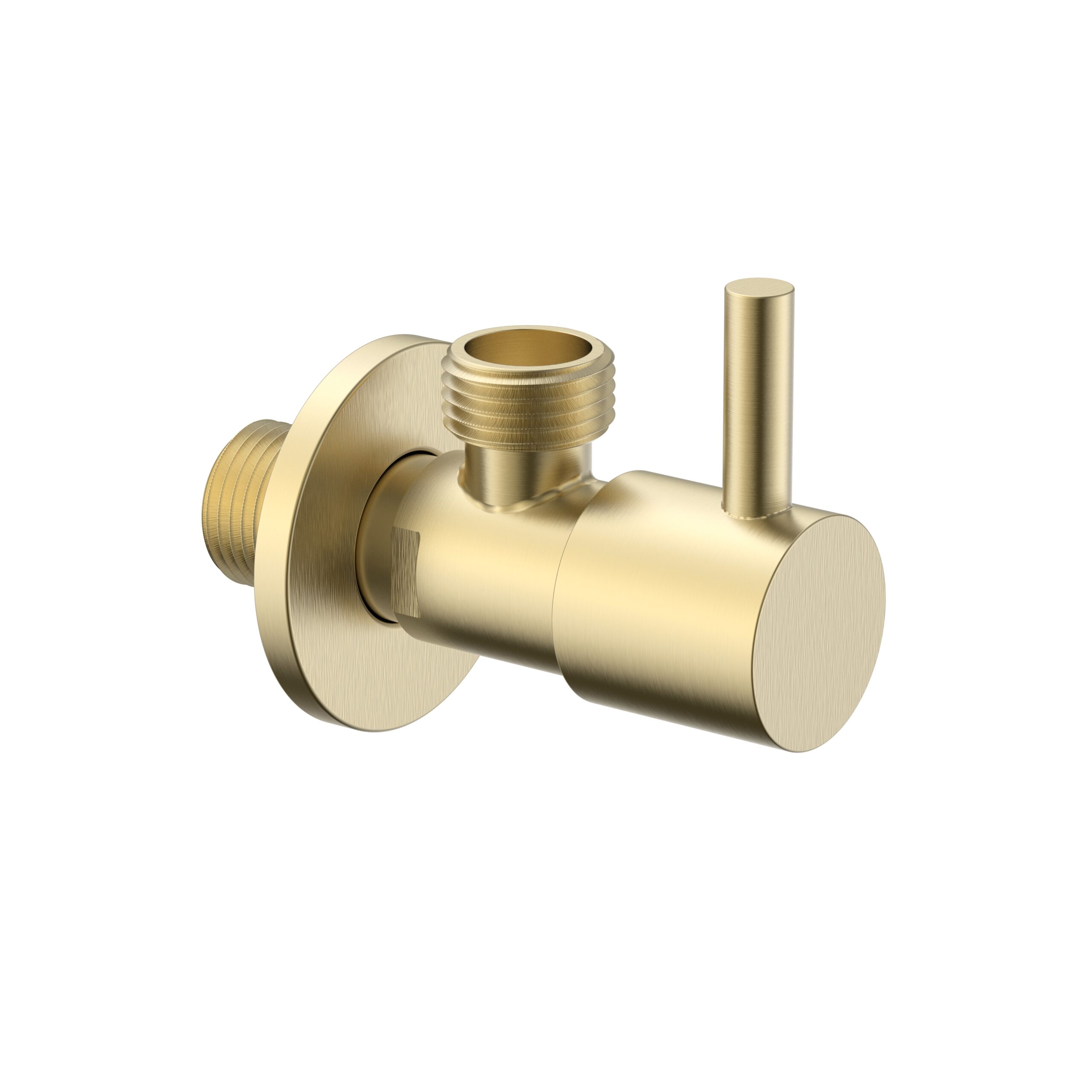 PRM1338-BG-7.jpg Uniforma Angle Valve – 1/2" X 3/8" – Geborsteld Goud (Pvd) - Afbeelding 1