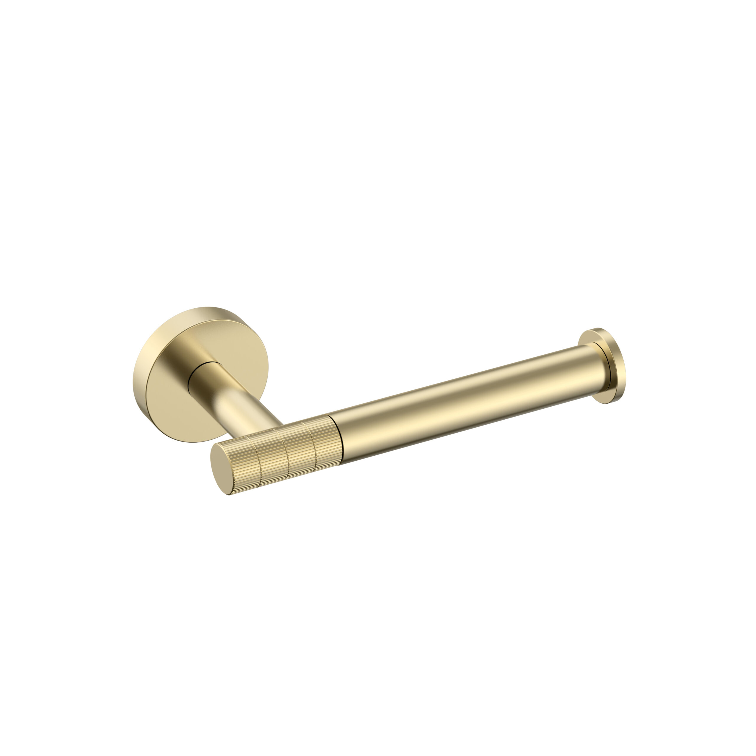 PRM8802-BG-7.jpg Stria Toiletrolhouder Met Vaste Arm - Afwerking Met Ribbelstructuur - Geborsteld Goud (Pvd) - Afbeelding 1