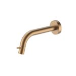 Stria Koudwaterkraan - Wandmontage - Trimbaar - Knop Met Verfijnde Geribde Textuur - Zonder Afval - Bruin Brons (Pvd)