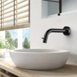 Stria Koudwaterkraan - Wandmontage - Inkortbaar - Knop Met Verfijnde Ribbelstructuur - Zonder Afvoerplug - Mat Zwart (Pvd) - Afbeelding 2