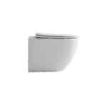 ALONI PRO WC SUSPENDU – TORNADO FLUSH – SANS BRIDE – AVEC ABATTANT – DUROPLAST – SOFT CLOSE – QUICK RELEASE – COMPACT 49 CM - 36X32X49 CM – BLANC MAT - Image 3