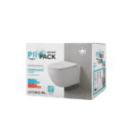 ALONI PRO WC SUSPENDU – TORNADO FLUSH – SANS BRIDE – AVEC ABATTANT – DUROPLAST – SOFT CLOSE – QUICK RELEASE – COMPACT 49 CM - 36X32X49 CM – BLANC MAT