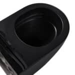 ALONI PRO WC SUSPENDU – TORNADO FLUSH – SANS BRIDE – AVEC ABATTANT – DUROPLAST – SOFT CLOSE – QUICK RELEASE – COMPACT 49 CM - 36X32X49 CM – NOIR MAT - Image 4