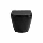 ALONI PRO WC SUSPENDU – TORNADO FLUSH – SANS BRIDE – AVEC ABATTANT – DUROPLAST – SOFT CLOSE – QUICK RELEASE – COMPACT 49 CM - 36X32X49 CM – NOIR MAT - Image 8