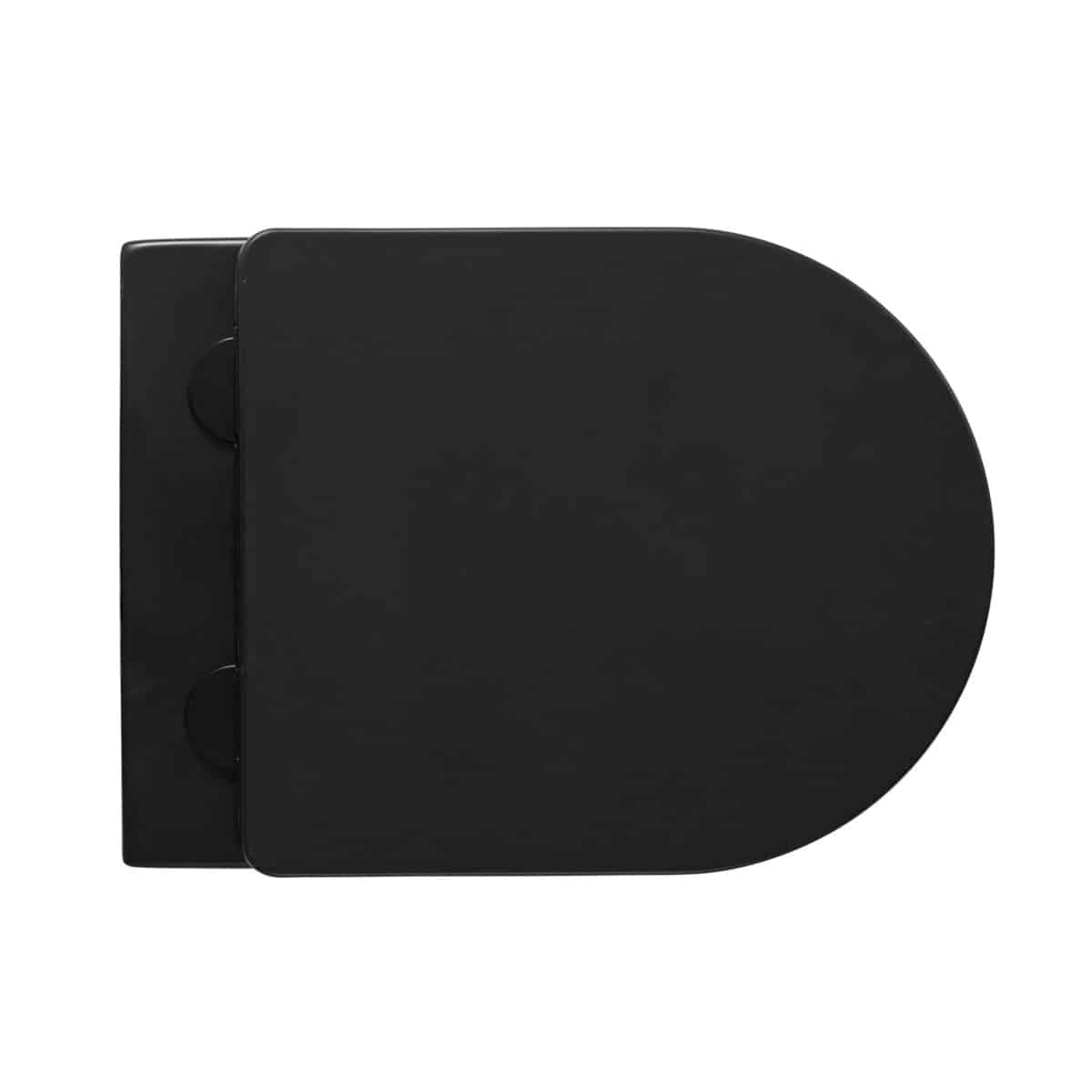 ALONI PRO WC SUSPENDU – TORNADO FLUSH – SANS BRIDE – AVEC ABATTANT – DUROPLAST – SOFT CLOSE – QUICK RELEASE – COMPACT 49 CM - 36X32X49 CM – NOIR MAT - Image 6