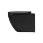 ALONI PRO WC SUSPENDU – TORNADO FLUSH – SANS BRIDE – AVEC ABATTANT – DUROPLAST – SOFT CLOSE – QUICK RELEASE – COMPACT 49 CM - 36X32X49 CM – NOIR MAT - Image 3