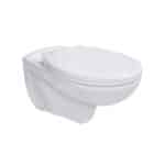 ALONI PRO WC SUSPENDU – SANS BRIDE – AVEC ABATTANT – THERMOPLAST (PP) – SOFT CLOSE – QUICK RELEASE – 35,5X41X54,5 CM - BLANC BRILLANT - Image 2