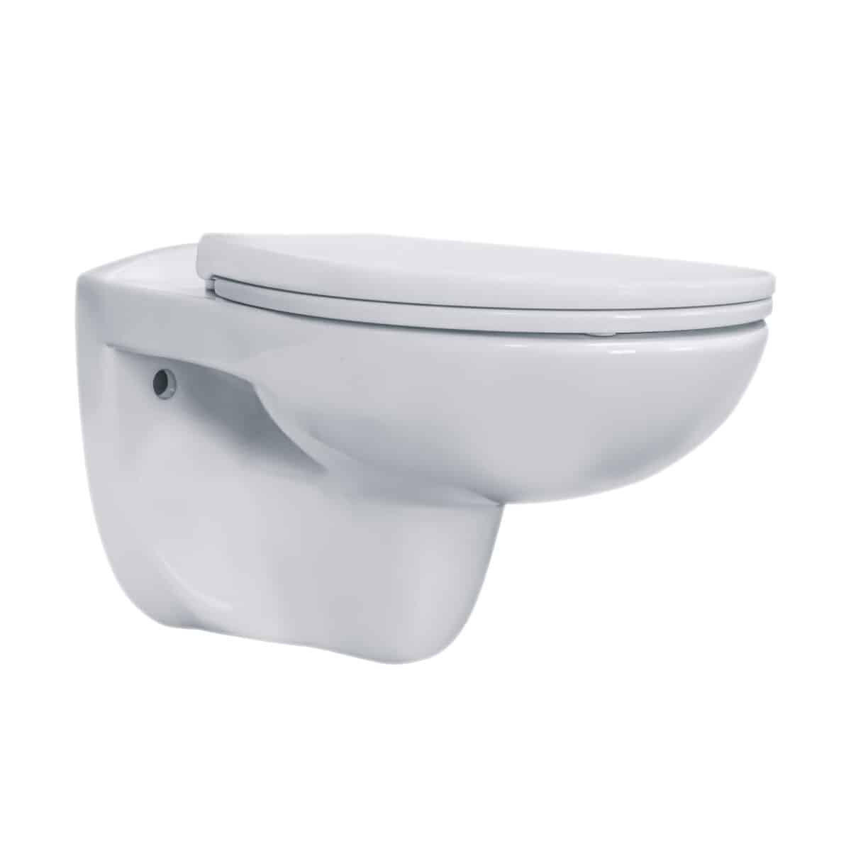 ALONI PRO WC SUSPENDU – SANS BRIDE – AVEC ABATTANT – THERMOPLAST (PP) – SOFT CLOSE – QUICK RELEASE – 35,5X41X54,5 CM - BLANC BRILLANT - Image 3
