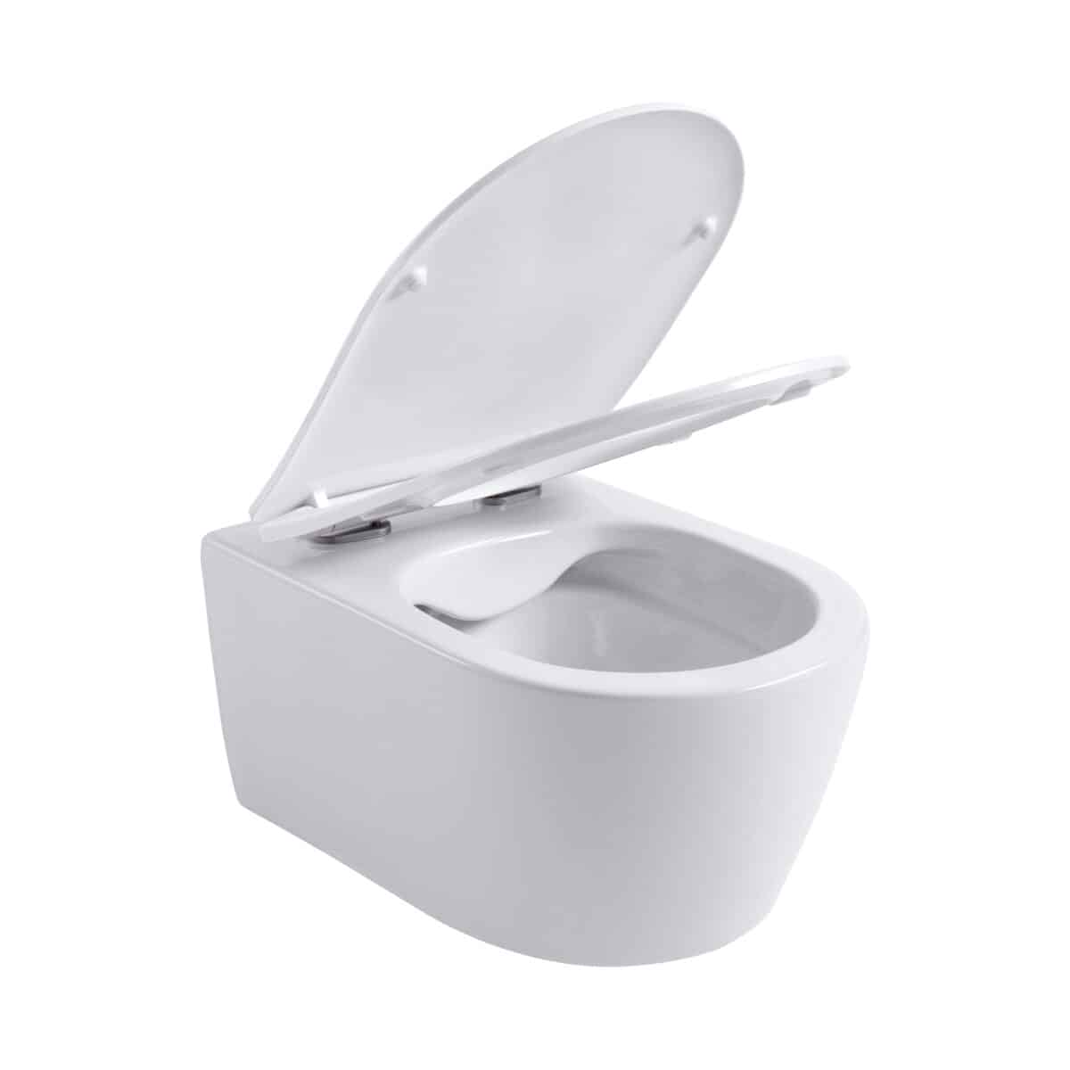 Aloni Pro Wall-Hung Toilet - Rimless - With Seat - Duroplast - Softclose - Quick Release - Compact 49 Cm - 36x25x49 Cm - Glossy White - Afbeelding 8