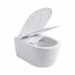 Aloni Pro Wall-Hung Toilet - Rimless - With Seat - Duroplast - Softclose - Quick Release - Compact 49 Cm - 36x25x49 Cm - Glossy White - Afbeelding 8
