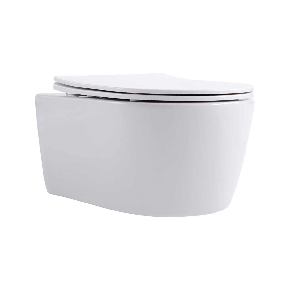 Aloni Pro Wall-Hung Toilet - Rimless - With Seat - Duroplast - Softclose - Quick Release - Compact 49 Cm - 36x25x49 Cm - Blanc Mat – Image 3