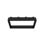 Opbouwnis Voor Douchewand - 4 Handdoekhaken - Aluminium - 60x30x8 Cm - Mat Zwart