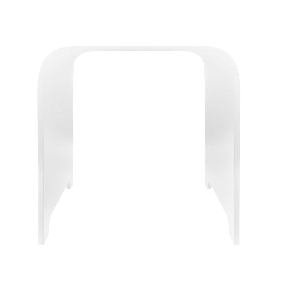 Solid Bathroom Stool (31x38x38cm) - White – Image 3