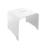 Solid Bathroom Stool (31x38x38cm) - White – Image 2