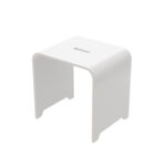 Solid Bathroom Stool (31x38x38cm) - White – Image 4