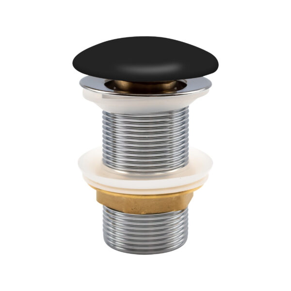 Aloni Zwart Keramische Aloni Push-Up Afvoerplug 5/4 Zonder Overloop