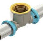 Erfu Meerlagen Pers T-Stuk Binnendraad 26 Mm X 3/4" Binnendraad-V X 26 Mm Â Persfitting Dvgw-Gecertificeerd, Geschikt Voor U-, H- En Th-Profiel