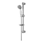 Aloni New Mono Shower Slide Bar Set Complete – With Shower Head 1 Spray Setting, Metal Shower Hose And Porte-Savon – Chrome