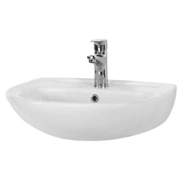 LAVE MAINS AVEC PLAGE DE ROBINETTERIE 50X40CM