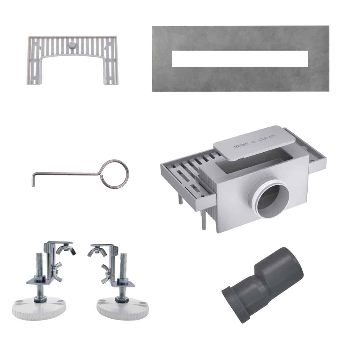 CANIVEAU DE DOUCHE EN INOX COMPLET (70CM) - NOIR - Image 3