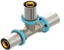 Erfu Multi-Layer Crimp Verminderd Tee 20mm X 16mm X 16mm – Dvgw Gecertificeerd, Multi-Profiel U/H/Th