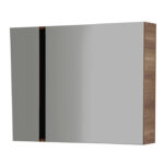 VERTI 100 ARMOIRES DE TOILETTE NOYER-NOIR 98X80X17CM