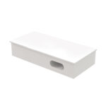 SOLID SURFACE COMPTOIR LAVABO AVEC PORTE-SERVIETTE (80X35X15CM) - BLANC