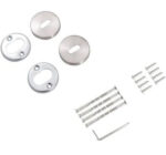 Round Door Handle With Rosette |Acier Inoxydable, Silver Colored – Image 4