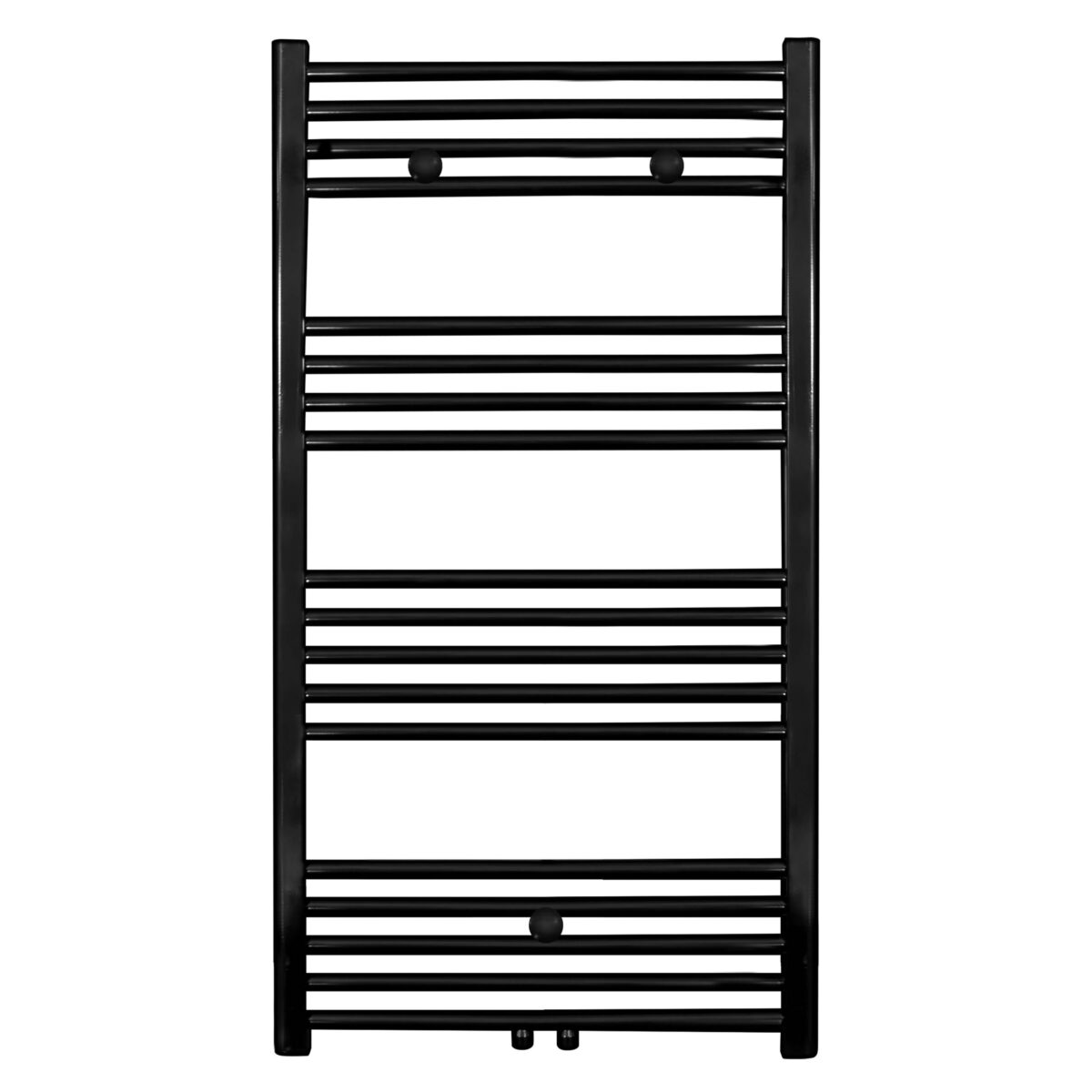Radiateur Porte-Serviettes Central Jack Noir Mat Brosse 1200x600-616 Watts – Image 2