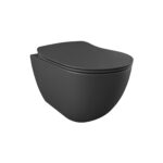 Wc Suspendu Rimoff Avec Pulvérisateur (Bidet) En Acier Inoxydable, Anthracite Mat