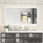 Erfu Miroir Led Anti Brouillard 120x60cm – Image 5