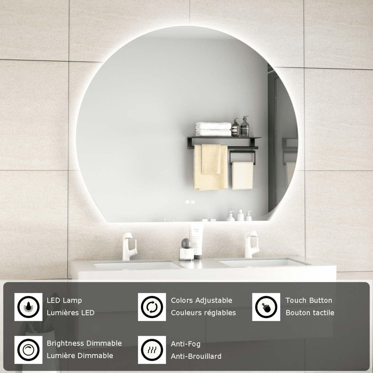 Erfu Mirror Led Anti Fog W120xh100cm - Image 7